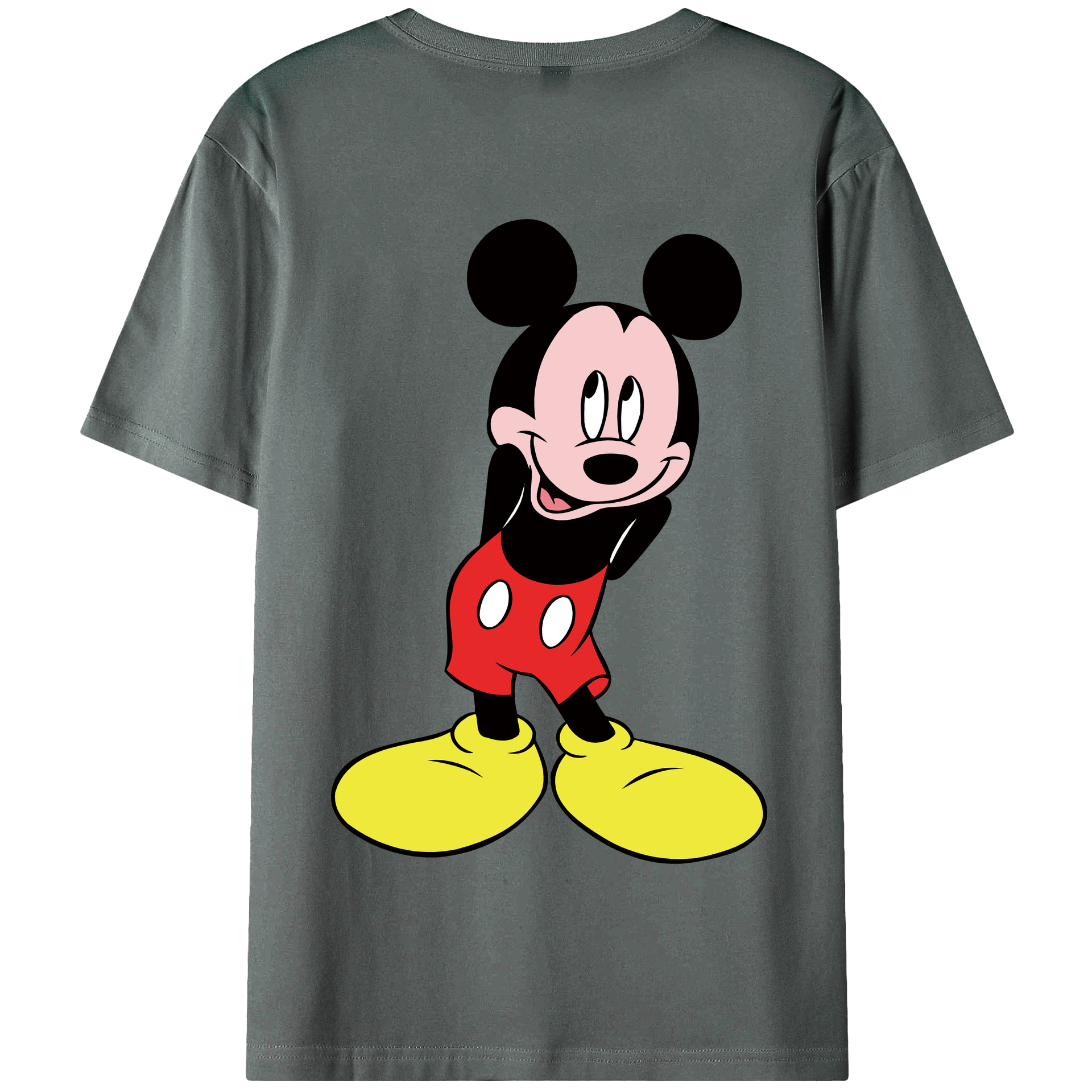 （画像用） ミッキーマウス Mickey Mouse 綿100％半袖Tシャツ（背面プリント）